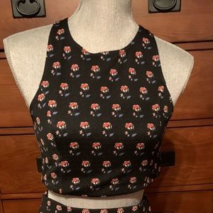 2 piece. Tank and matching skirt. Side zip